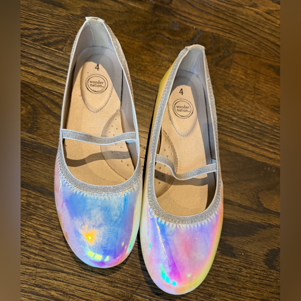 Wonder Nation Iridescent Ballet Flats